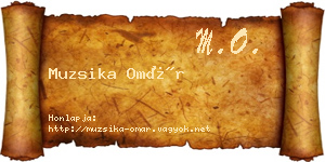 Muzsika Omár névjegykártya